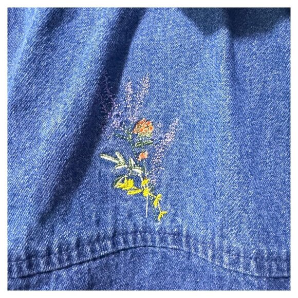 Vintage Tabi International Jean shirt ladies‎ size 12 embroidery - Picture 2 of 5